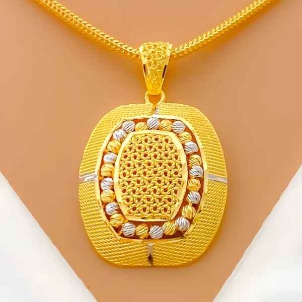 Two-Tone 22K Gold Pendant Set