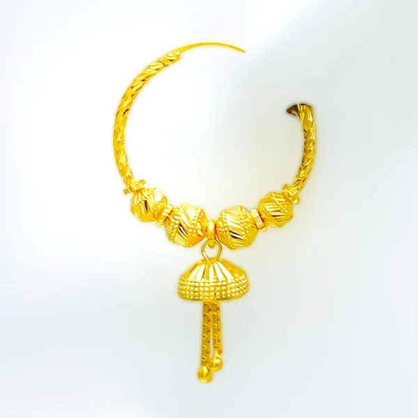 Dressy Delightful 22k Gold Hoop Earrings
