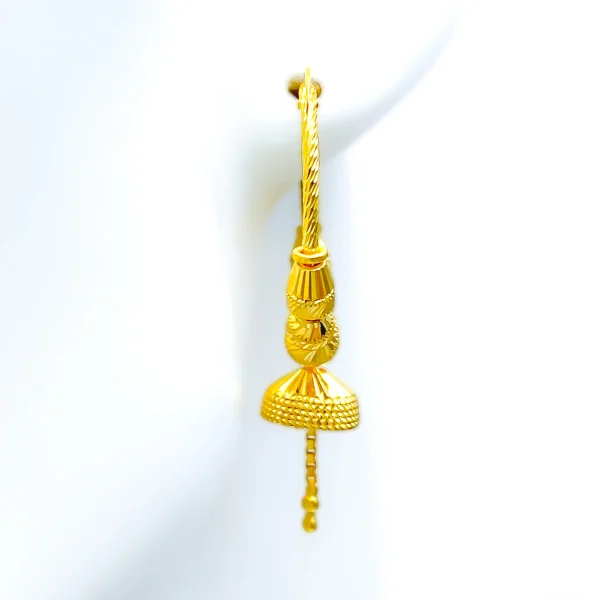 Exquisite Refined 22k Gold Hoops - Image 3