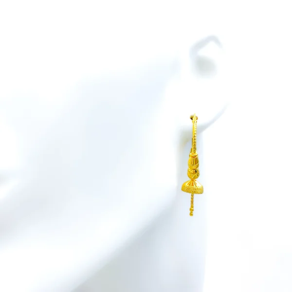Exquisite Refined 22k Gold Hoops - Image 2