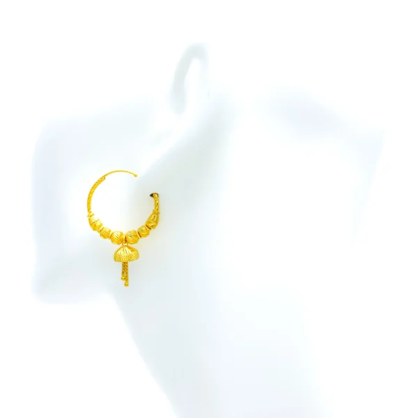 Exquisite Refined 22k Gold Hoops - Image 4