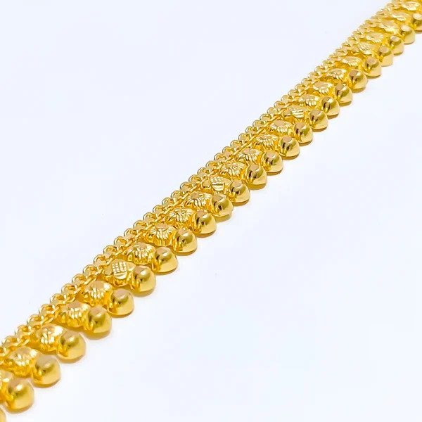 Detailed Classic Posh 22k Gold Anklet