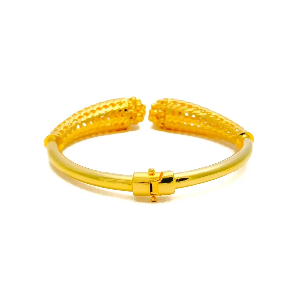 Bold Bespoke Golden 22k Gold Bangle Bracelet - Image 3